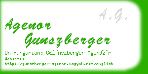 agenor gunszberger business card